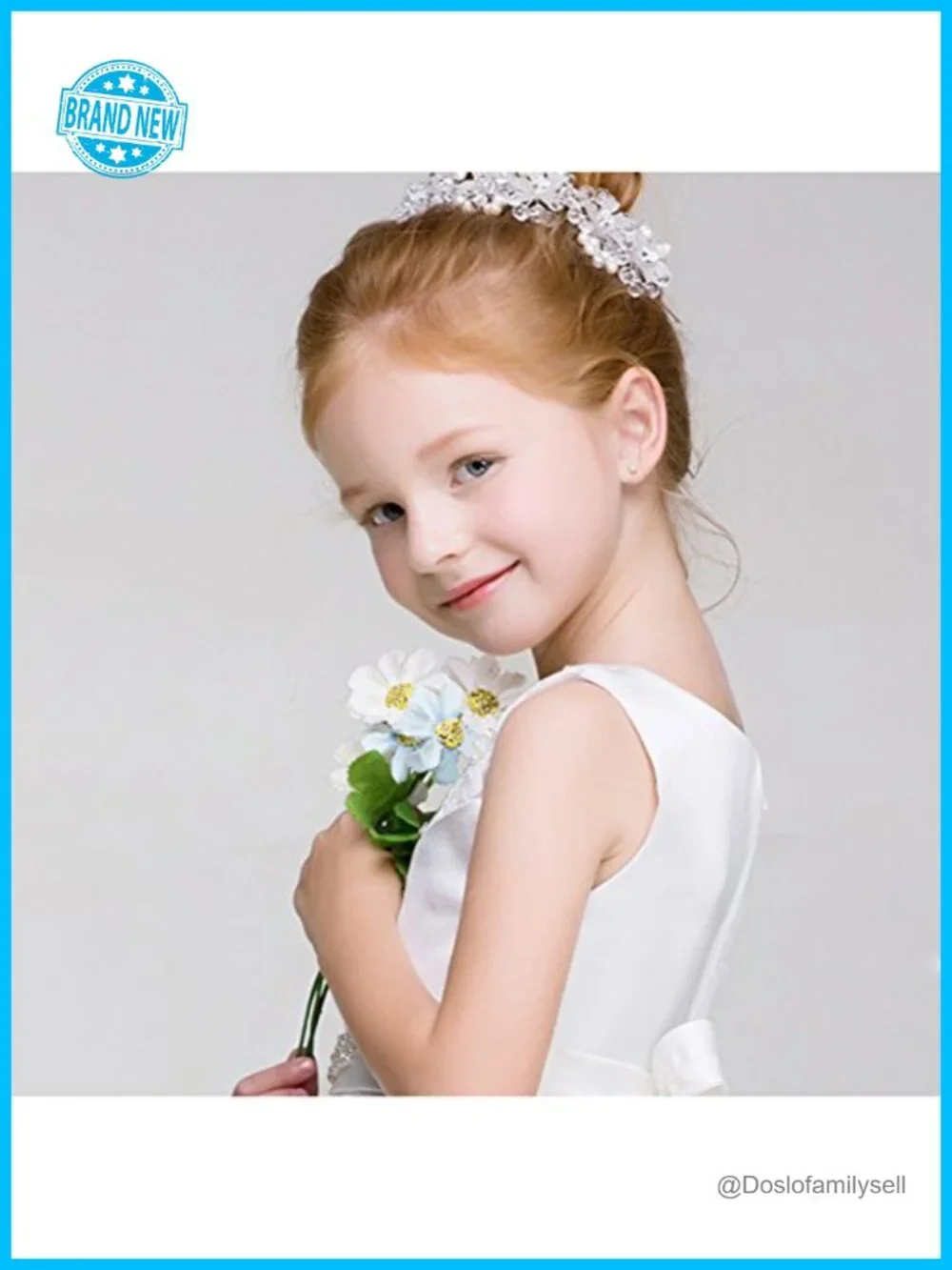 Crystal Pearl Flower Headband Hair Accessories for Weddings Performances Parties
